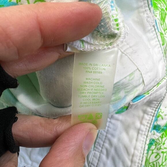 Lilly Pulitzer Women's Green Floral The Callahan Tropical Shorts Size 6 - Picture 7 of 7